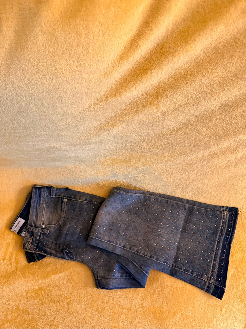 Ashley Mason Dark Blue Studded Boot Cut Jeans